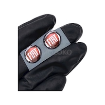 Kendinden Yapışkanlı Fiat Logolu 14 Mm Damla Baskılı Anahtarlık Kumanda Amblemi 2 Adet 3d Etiket