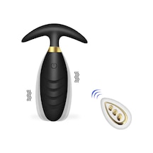 Carmine Wireless Kumandalı Su Geçirmez Giyilebilir Titreşimli Anal Vibratör Plug Siyah