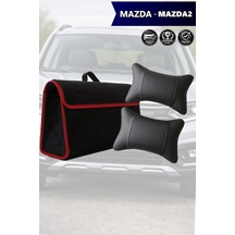 Mazda Mazda2 Uyumlu Siyah Renk Bagaj Çantası Koltuk Yastığı Lüks Model