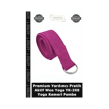 Premium Yardımcı Pratik Aktif Woo Yoga Yk-200 Yoga Kemeri Pembe