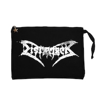 Dismember Logo Siyah Clutch Astarlı Cüzdan / El Çantası Siyah
