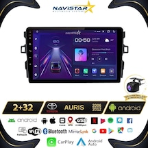 Toyota Auris 2006-2012 Model 2+32gb Android 13 Kablosuz Carplay
