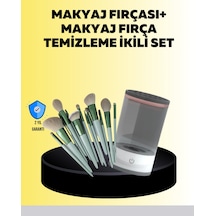 Hijyenik Makyaj İçin 13 Lü Fırça Seti Ve Elektrikli Temizleyici