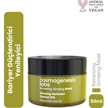 Cosmogenesis Labs %10 Ginseng Krem Maske 50ml - Durulanan Yüz Maskesi Yenileyici Bariyer ve Onarıcı Vegan