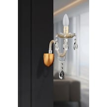 İstanbul Avize Almira Tekli Krem Damla Taşlı Aplik