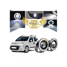Fiat Fiorino Uyumlu, Universal Mercekli Led Angel Sis Farı, 76mm Beyaz Renk