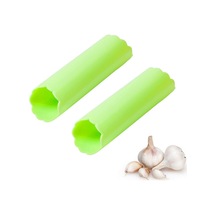2 Adet Mutfak Sarımsak Pres Sarımsak Soyucu El Silikon Sarımsak Soyucu Zarar Vermez Yeşil , Boyut:yeşil Mavi