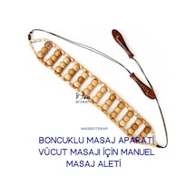 Maderoterapi Ahşap Boncuklu Ve İpli Masaj Aparatı Vücut Masajı İçin Manuel Masaj Aleti Çok Renkli