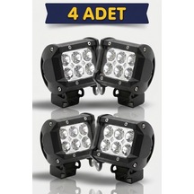 4 Adet Sıs Lamba Off Road Projektor 10-30v 6 Led Cakarlı Beyaz