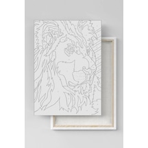 Webstyle Sayılarla Boyama Seti Kasnaklı Yeşil Sandalye Ve Çiçekler 50 X 65 Cm