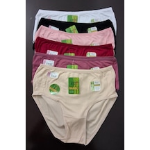 Tutku Elit 2707 Kadın Bambu Kaşkorse Bikini Külot 6 Adet Çok Renkli