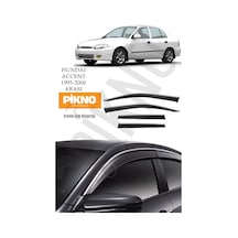 Hyundai Accent 1995-2000 Arası Yumurta Kasa Kromlu Cam Rüzgarlığı 4'lü Set A+ Plus