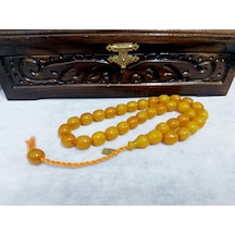 Omari Usta İmzalı Havşalı Sıkma Kehribar Tesbih 11.5x12.5