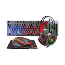 Everest KMK-91 ECO Gökkuşağı Aydınlatmalı USB Gaming Combo 4 in 1