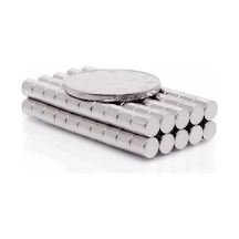 50 Adet 5x5 Mm Yuvarlak Güçlü Neodyum Mıknatıs Çap 5 Mm Kalınlık 5 Mm