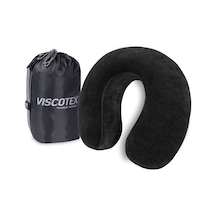 Visco Ortopedik Boyun Yastığı 32x30x10 Cm, Siyah