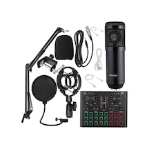 Bm600 Filtreli Condenser Mikrofon V8 Plus Ses Kartı Ve Standlı Set