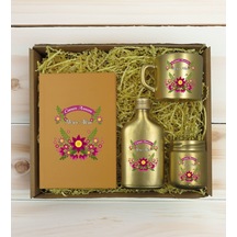 Bk Gift Kişiye Özel İsimli Dtf Anne Temalı Gold Defter & Kahve Fincanı & Kolonya & Mum Hediye Seti-6, Anneye Hediye, Anneler Günü Hediyesi Kobitmeyenc