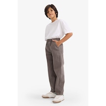 Defacto Erkek Çocuk Baggy Fit Standart Paça Gabardin Pantolon G3114a825aubn571 Kahve-bn571