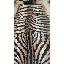 Aksu Safari Çift Kişilik Battaniye 200x240 -leopar Kahve Siyah Kahve