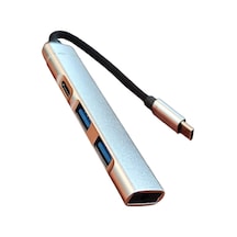 Type C 4 İn 1 Hub Pd-2xusb 3.0-3.5 Mm Ses Girişi