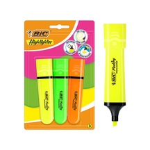 3 Adet Bic Flat Fosforlu Kalem Neon 3 Lü Blister