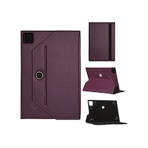 Samsung Galaxy Uyumlu Tab S7 Fe Sm-t730 Universal Standlı Tablet Kılıfı Mor Kapaklı Kılıf