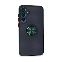 Galaxy A25 5g Kılıf Montreal Yüzüklü Silikon Kapak - Yeşil