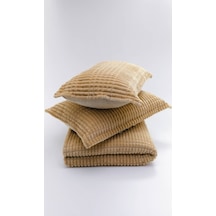 Merinos Modern Line 3 Parça Battaniye Seti - Hardal (544757624) Hardal