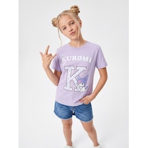 Sea Bubbles Kuromi Kız Çocuk Tişört St10399 Lila