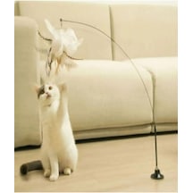 Ayrex Tineke Yeni Vantuzlu Kedi Oyun Oltası Tüy Toplu Kedi Eğlence Oyuncağı