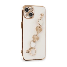 İphone 14 Plus Kılıf Esila Silikon - Beyaz