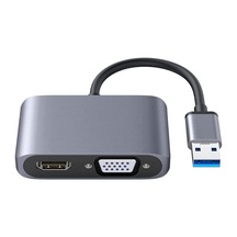 Microcase Usb 3.0 - Hdmı Vga Adaptörü, Usb'den Vga'ya Hdmı Dönüştürücü Monitör Ekranı Video Adaptörü Dönüştürücü İle Uyumlu - Al5862 Siyah