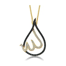 Gümüş Allah Yazılı Bayan Kolye Arbltgsyen7rm49epp0