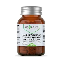 Venatura Magnezyum Sitrat ve P-5-P(Vitamin B6) Takviye Edici Gıda 200 mg 60 Tablet