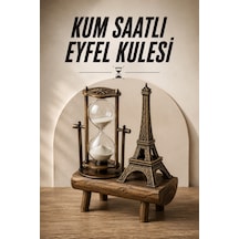 Eyfel Kuleli Kum Saati - Lisinya Kahverengi