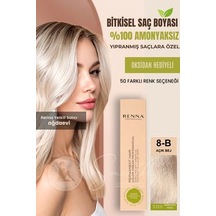 Renna Amonyaksız Bitkisel Yıpranmış Saçlar İçin Saç Boyası 8-b Açık Bej 60ml