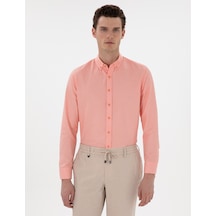 Pierre Cardin Erkek Mercan Gömlek Desenli 50304764-vr186 Mercan