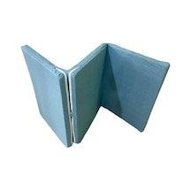 Katlanır Yer Yatağı Sünger Yatak Mavi Kırçıllı 80x180x6 CM Tek Kişilik