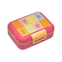 Bento 1600ml Lunchbox Sevimli Kedi Desenli Tek Katlı 2 Bölmeli Pp Plastik Sefer Tası Yemek Kutusu