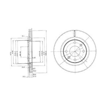 Peugeot Partner Combispace 1.9 D 1998-2008 Delphi Ön Fren Diski 2 N11.3410