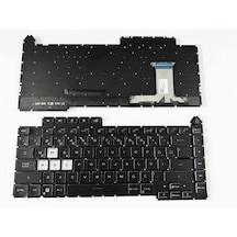 Asus Rog Strix G15 G513qc G513qm G513qr İle Uyumlu Notebook Klavye - Tuş Takımı / Siyah - Tr - Backlit Rgb