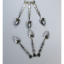 Çay Kaşığı Kalp Model 12'li Pakette 1.5 Ml Kalınlık