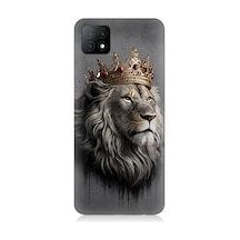 Oppo A53 Uyumlu Taçlı Aslan 1 Desenli Silikon Kılıf