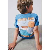 DeFacto Erkek Bebek 2'li Takım Baskılı Kısa Kollu Tişört Şort E6818A525SMBE277