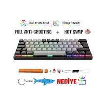Rgb Mini T9 Türkçe Q Mekanik Oyuncu Klavye Red Switch Gamer Oyuncu Klavyesi