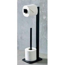 lyla concept Sağlam Siyah Özel Tasarım Banyo Kağıtlığı Biriktirmeli Kare Döküm