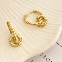 Halka Sallantılı Küpe Serenay Küpe Kararmaz Xuping Gold Gold