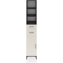 Hyperion Dolap 4 Raflı 2 Çekmeceli Tek Kapaklı 44x44x243 Antrasit-aytaşı Antrasit