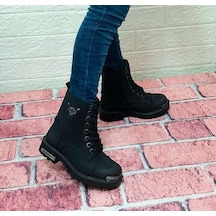 Hammerjack 17600.F Siyah Hakiki Deri Fermuarlı Bağcıklı Çocuk Bot